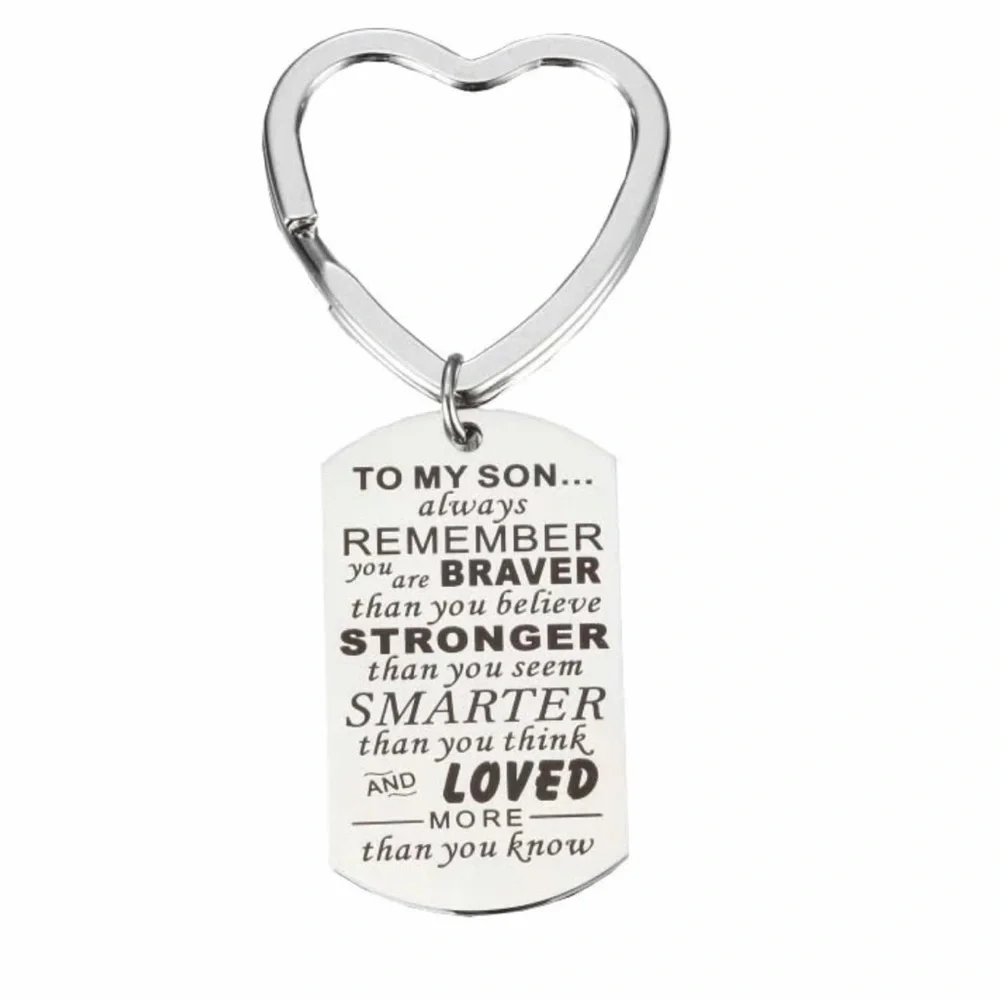 To My Son Beautiful Motivational Love Your Lil Keychain